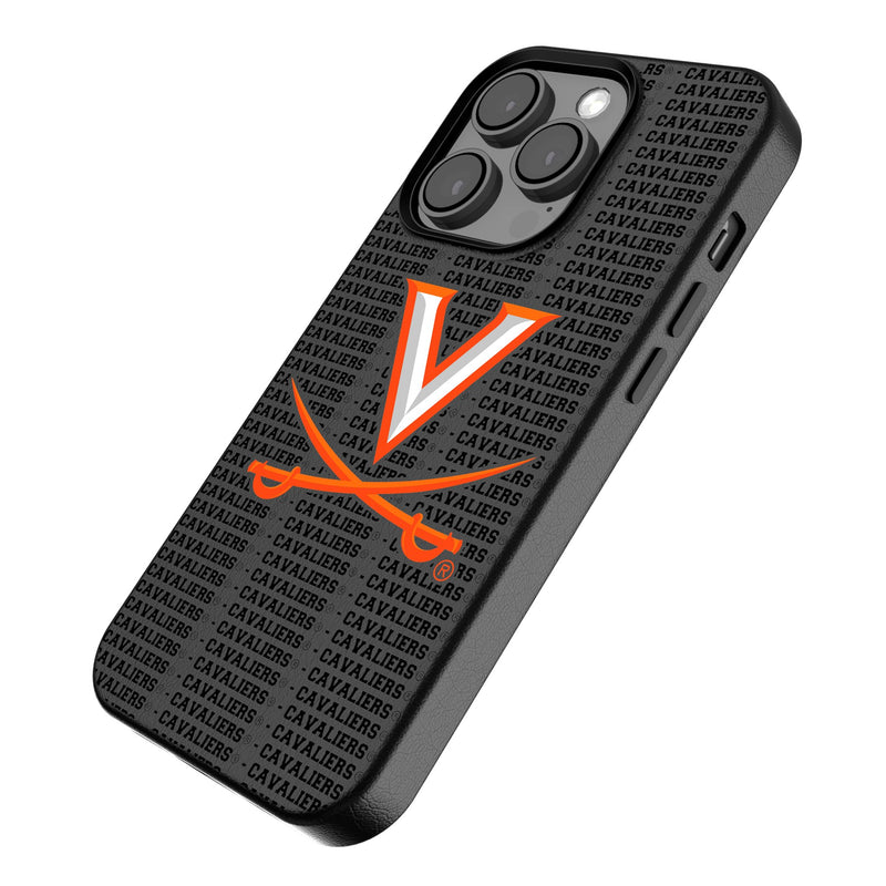 University of Virginia Cavaliers Text Backdrop iPhone MagSafe Compatible Phone Case Iso.Jpg