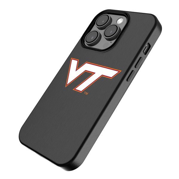 Virginia Tech Hokies Text Backdrop iPhone MagSafe Compatible Phone Case Iso.Jpg