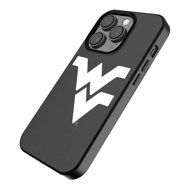 West Virginia University Mountaineers Text Backdrop iPhone MagSafe Compatible Phone Case Iso.Jpg