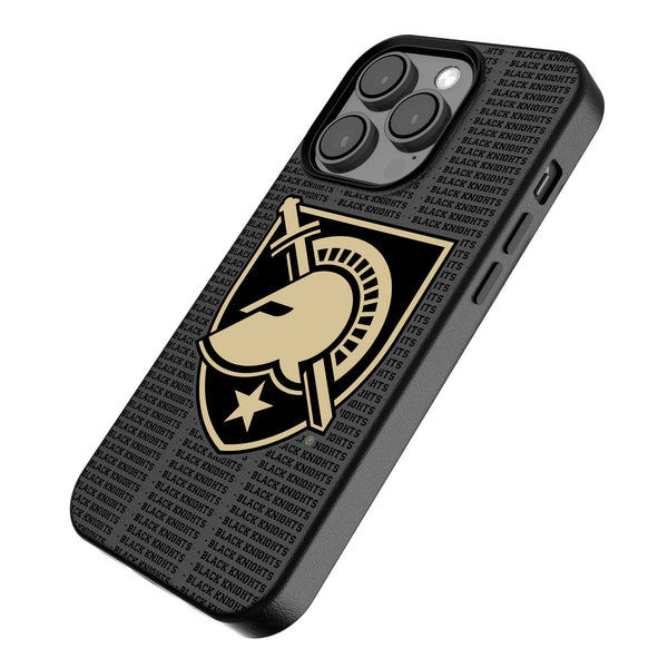 United States Military Academy Black Knights Text Backdrop iPhone MagSafe Compatible Phone Case Iso.Jpg