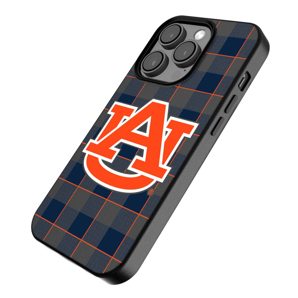 University of Auburn Tigers Plaid iPhone MagSafe Compatible Phone Case Iso.Jpg