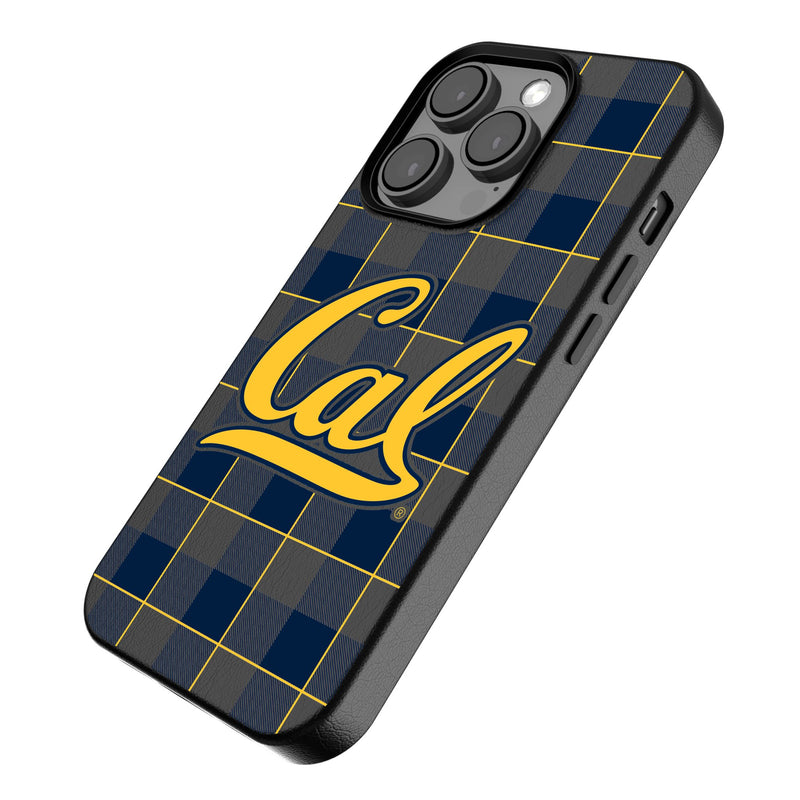 University of California Berkeley Golden Bears Plaid iPhone MagSafe Compatible Phone Case Iso.Jpg