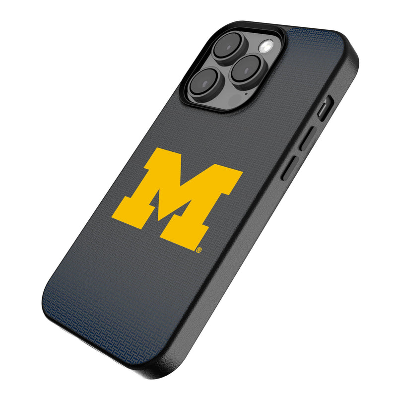 University of Michigan Wolverines Linen iPhone MagSafe Compatible Phone Case Iso.Jpg