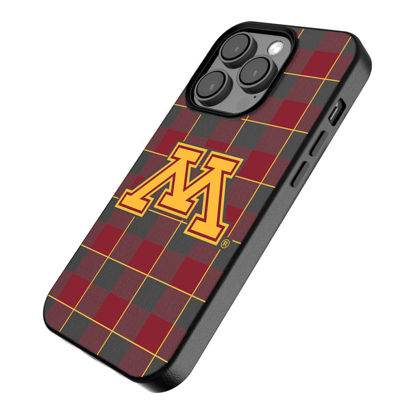 University of Minnesota Golden Gophers Plaid iPhone MagSafe Compatible Phone Case Iso.Jpg