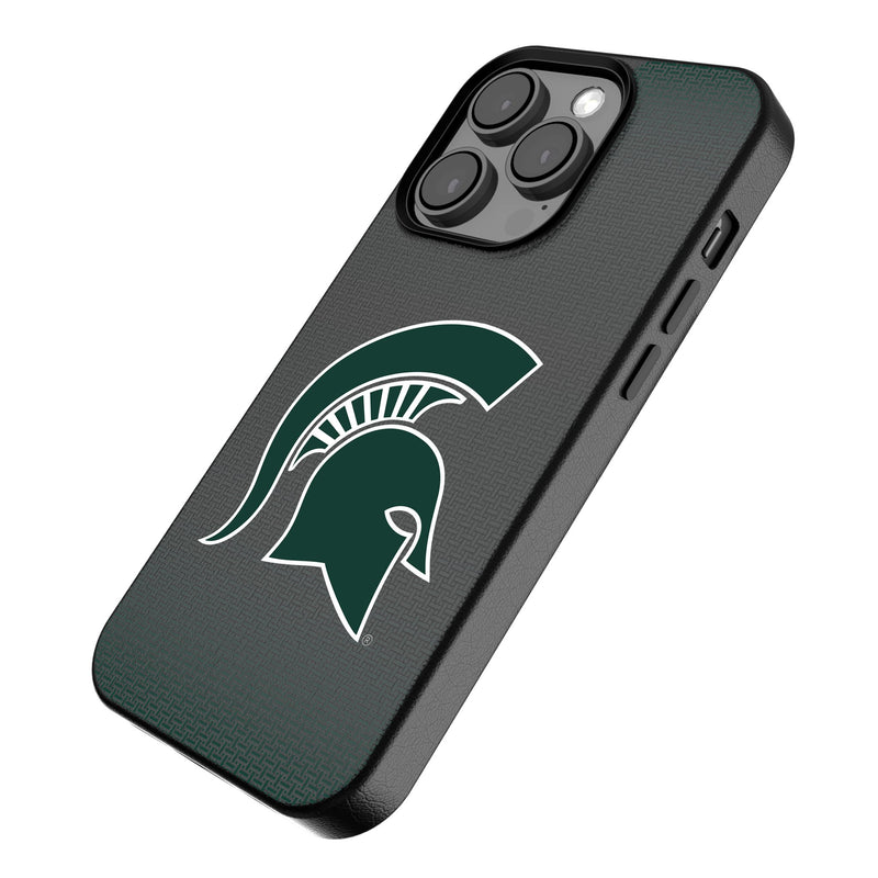 Michigan State University Spartans Linen iPhone MagSafe Compatible Phone Case Iso.Jpg