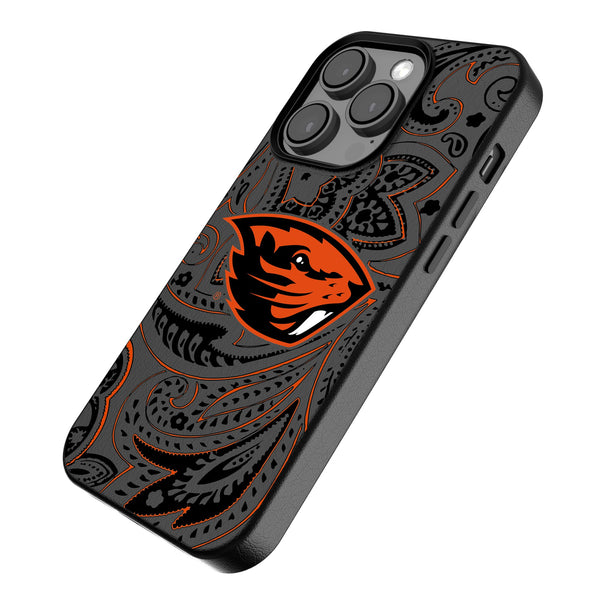 Oregon State University Beavers Paisley iPhone MagSafe Compatible Phone Case Iso.Jpg