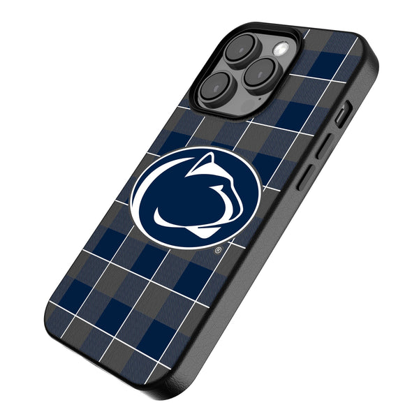 Pennsylvania State University Nittany Lions Plaid iPhone MagSafe Compatible Phone Case Iso.Jpg