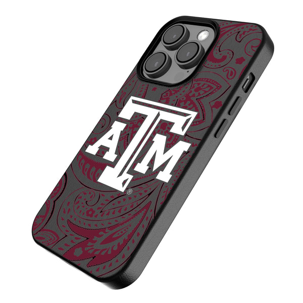 Texas A&M University Aggies Paisley iPhone MagSafe Compatible Phone Case Iso.Jpg