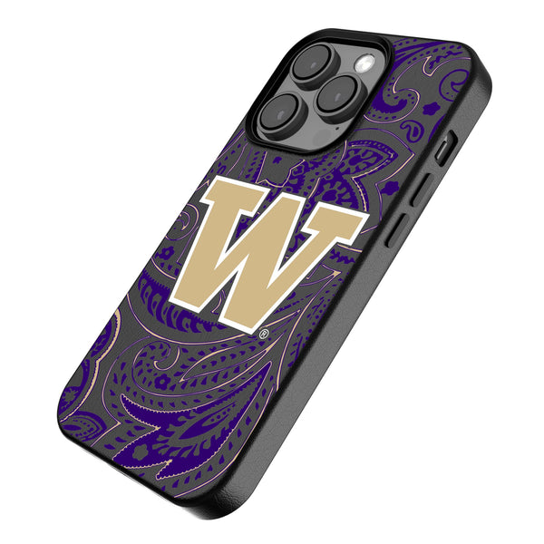 University of Washington Huskies Paisley iPhone MagSafe Compatible Phone Case Iso.Jpg