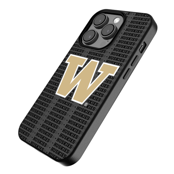 University of Washington Huskies Text Backdrop iPhone MagSafe Compatible Phone Case Iso.Jpg