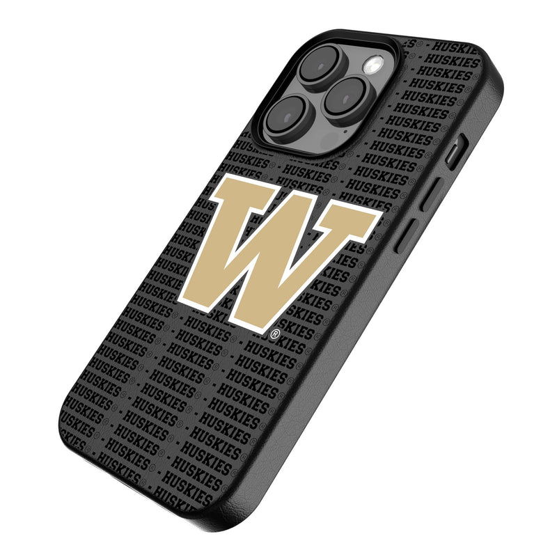 University of Washington Huskies Text Backdrop iPhone MagSafe Compatible Phone Case Iso.Jpg