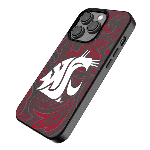 Washington State University Cougars Paisley iPhone MagSafe Compatible Phone Case Iso.Jpg