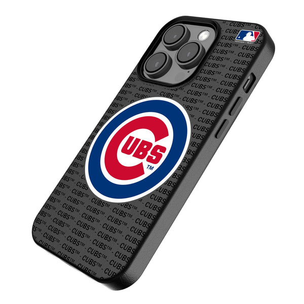 Chicago Cubs Text Backdrop iPhone MagSafe Compatible Phone Case Iso.Jpg