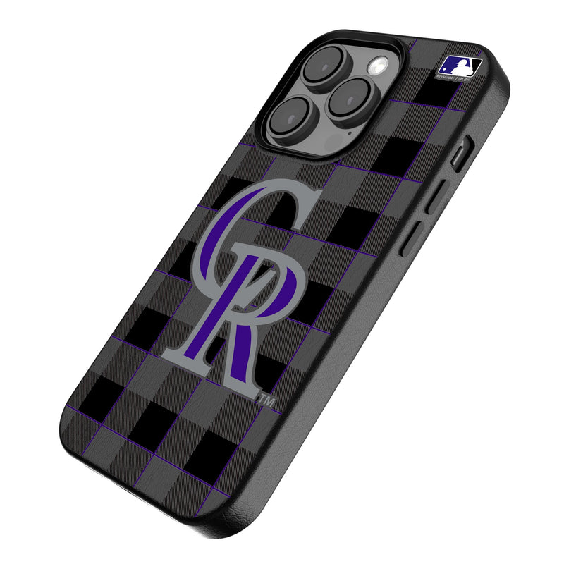 Colorado Rockies Plaid iPhone MagSafe Compatible Phone Case Iso.Jpg