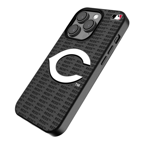 Cincinnati Reds Text Backdrop iPhone MagSafe Compatible Phone Case Iso.Jpg