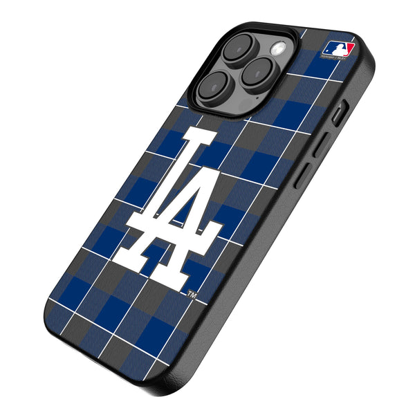 LA Dodgers Plaid iPhone MagSafe Compatible Phone Case Iso.Jpg