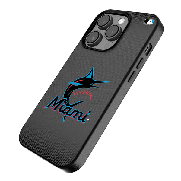 Miami Marlins Linen iPhone MagSafe Compatible Phone Case Iso.Jpg