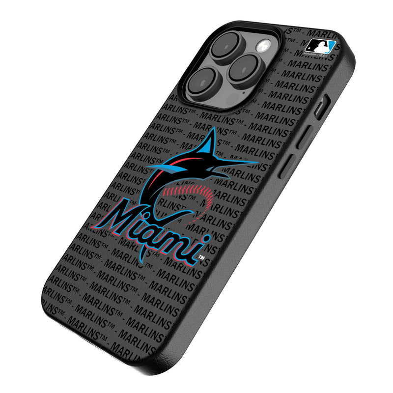 Miami Marlins Text Backdrop iPhone MagSafe Compatible Phone Case Iso.Jpg