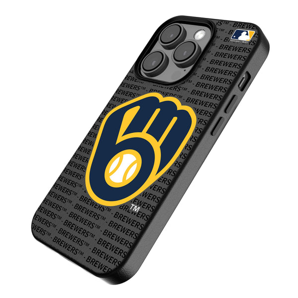 Milwaukee Brewers Text Backdrop iPhone MagSafe Compatible Phone Case Iso.Jpg