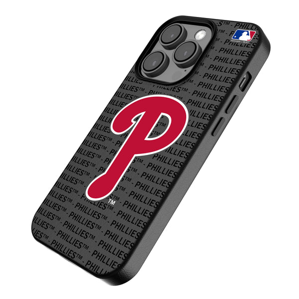 Philadelphia Phillies Text Backdrop iPhone MagSafe Compatible Phone Case Iso.Jpg