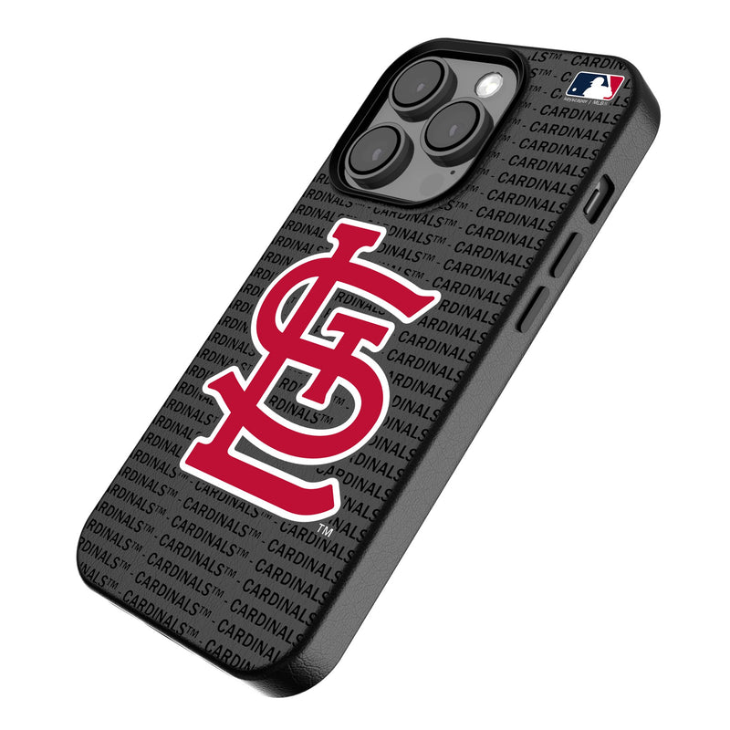 St Louis Cardinals Text Backdrop iPhone MagSafe Compatible Phone Case Iso.Jpg