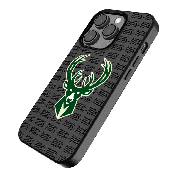 Milwaukee Bucks Text Backdrop iPhone MagSafe Compatible Phone Case Iso.Jpg