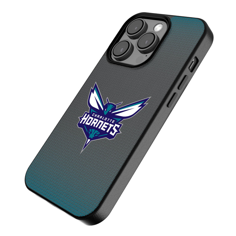 Charlotte Hornets Linen iPhone MagSafe Compatible Phone Case Iso.Jpg