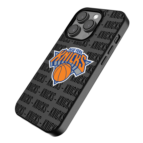 New York Knicks Text Backdrop iPhone MagSafe Compatible Phone Case Iso.Jpg