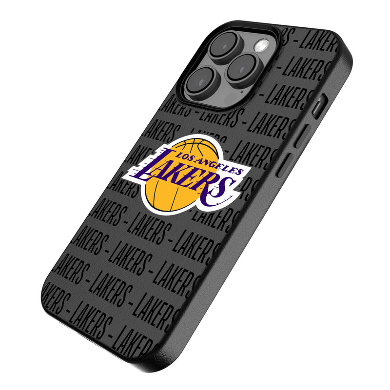 Los Angeles Lakers Text Backdrop iPhone MagSafe Compatible Phone Case Iso.Jpg