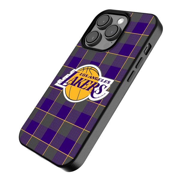 Los Angeles Lakers Plaid iPhone MagSafe Compatible Phone Case Iso.Jpg