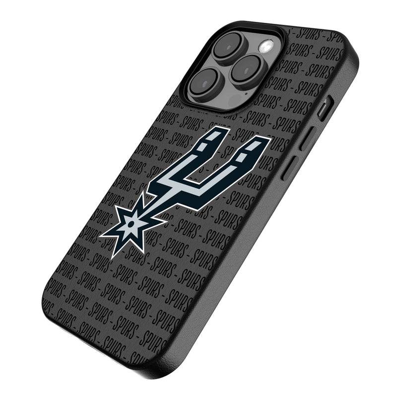 San Antonio Spurs Text Backdrop iPhone MagSafe Compatible Phone Case Iso.Jpg