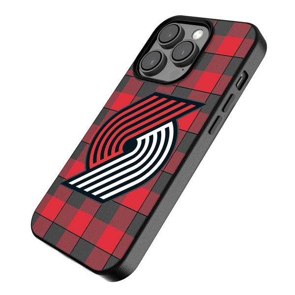 Portland Trail Blazers Plaid iPhone MagSafe Compatible Phone Case Iso.Jpg