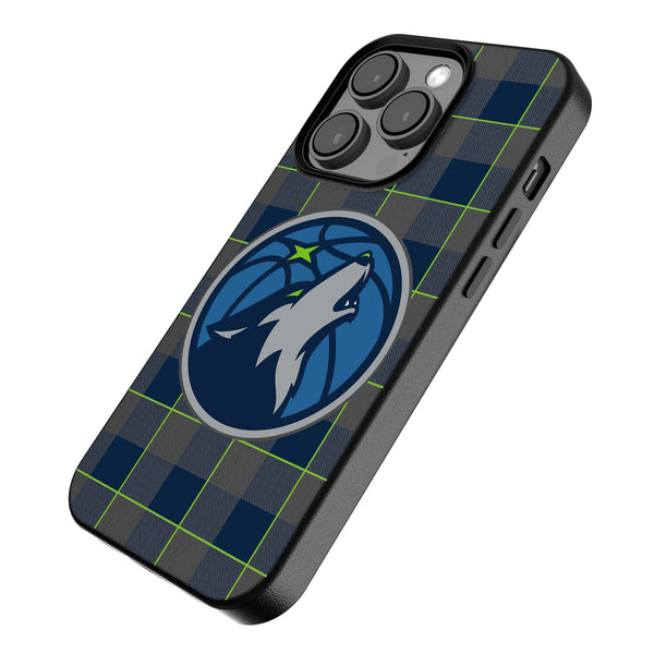 Minnesota Timberwolves Plaid iPhone MagSafe Compatible Phone Case Iso.Jpg