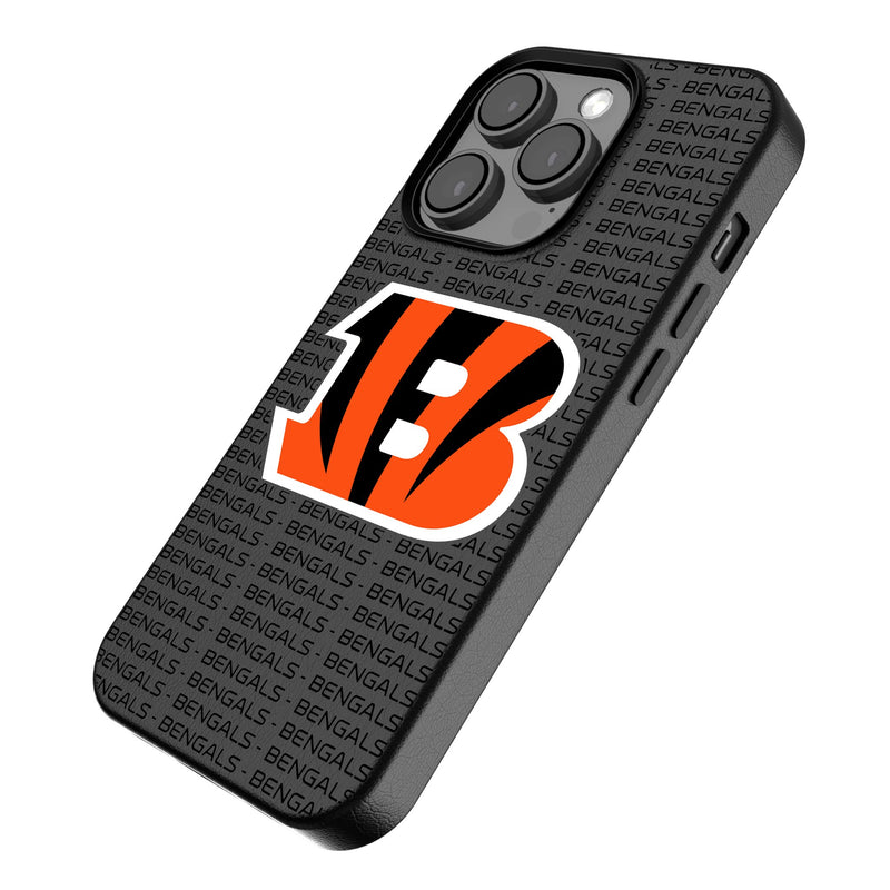 Cincinnati Bengals Text Backdrop iPhone MagSafe Compatible Phone Case Iso.Jpg