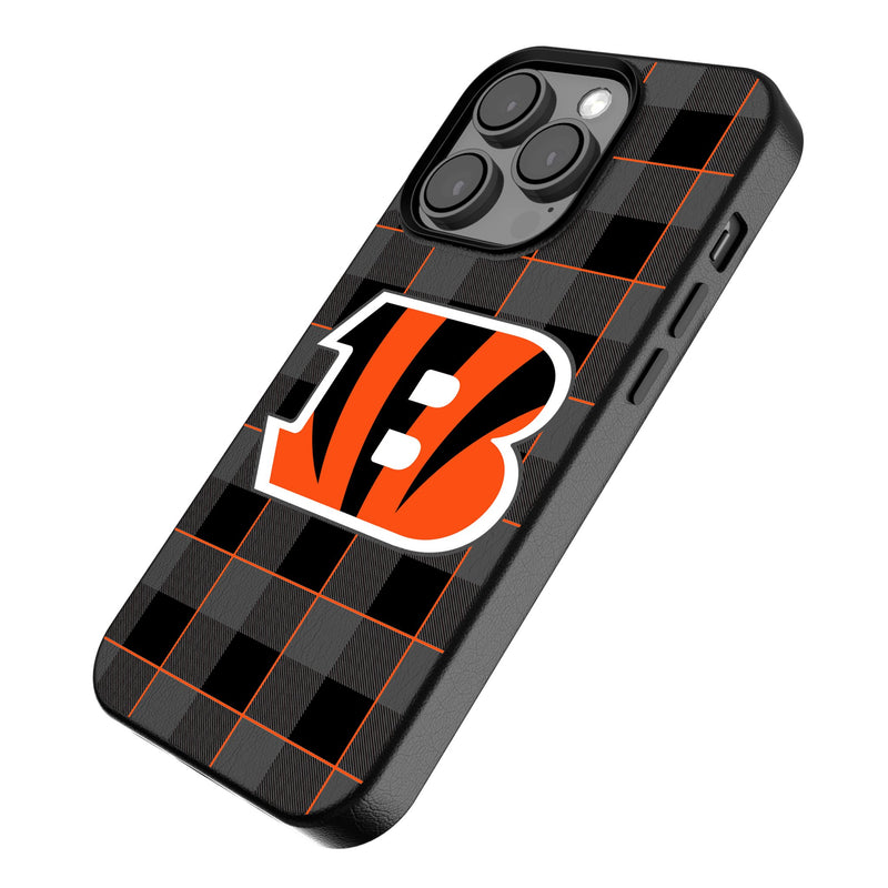 Cincinnati Bengals Plaid iPhone Magnetic Phone Case Iso.Jpg