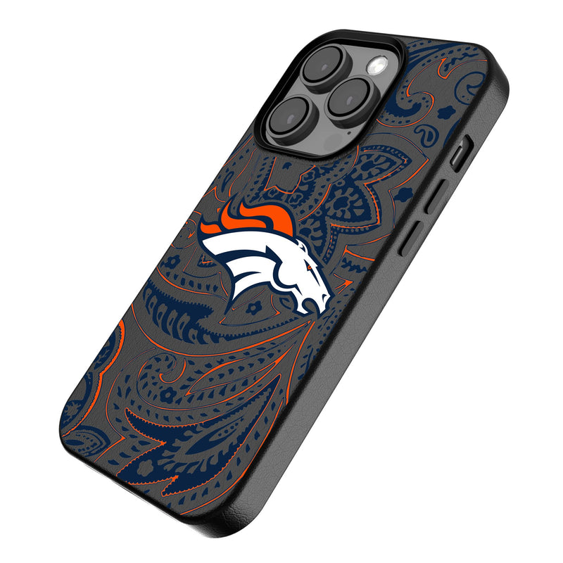 Denver Broncos Paisley iPhone Magnetic Phone Case Iso.Jpg