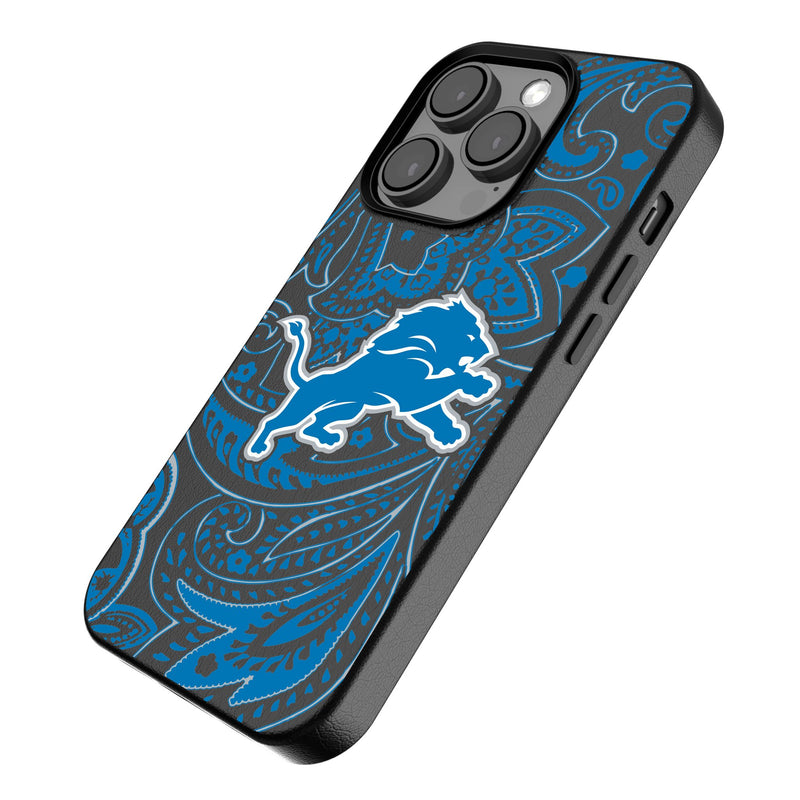 Detroit Lions Paisley iPhone Magnetic Phone Case Iso.Jpg