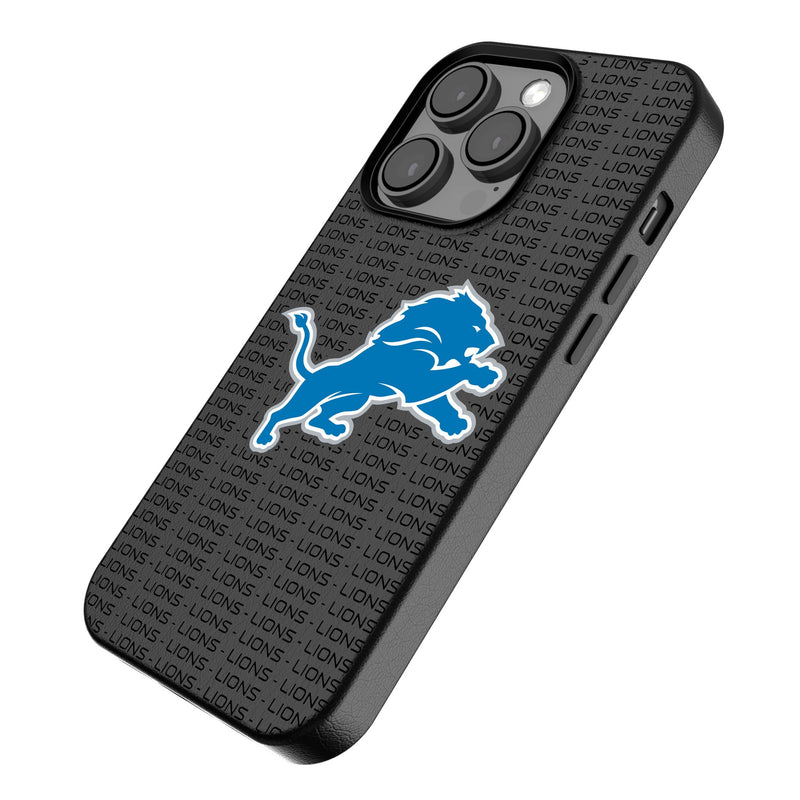 Detroit Lions Text Backdrop iPhone MagSafe Compatible Phone Case Iso.Jpg