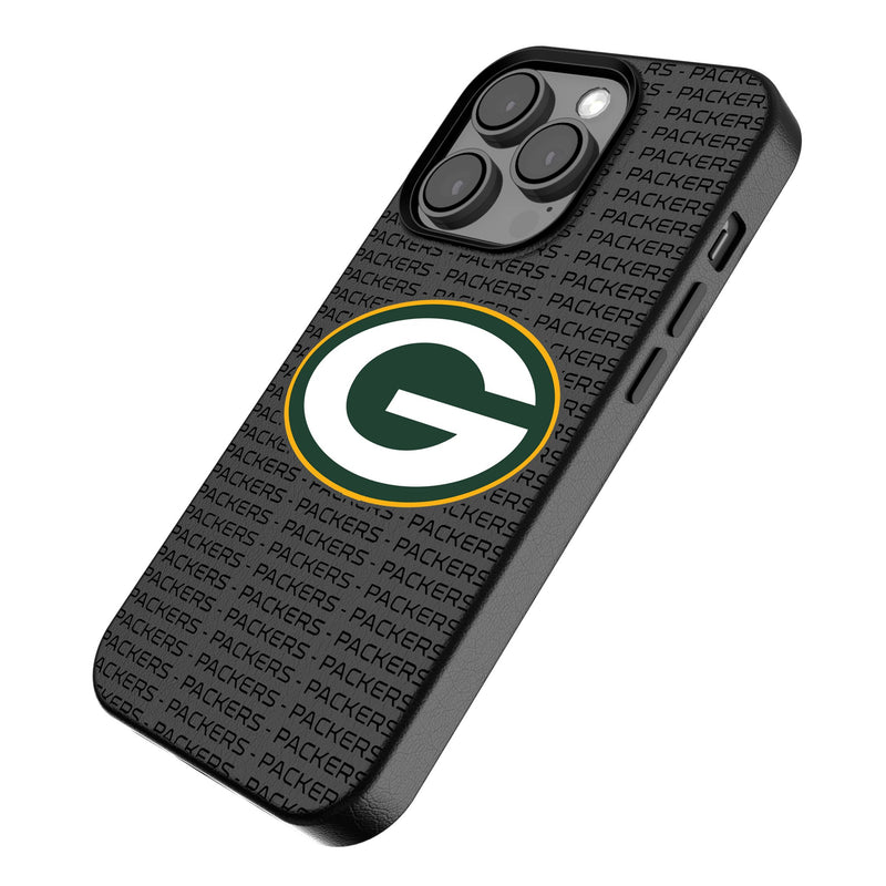 Green Bay Packers Text Backdrop iPhone MagSafe Compatible Phone Case Iso.Jpg