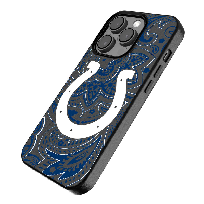 Indianapolis Colts Paisley iPhone Magnetic Phone Case Iso.Jpg