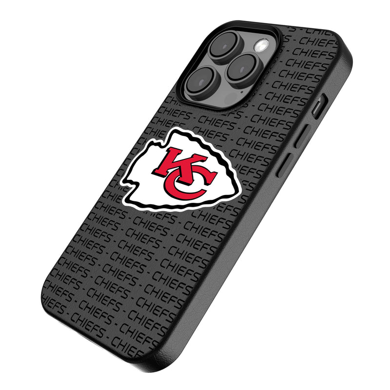 Kansas City Chiefs Text Backdrop iPhone MagSafe Compatible Phone Case Iso.Jpg