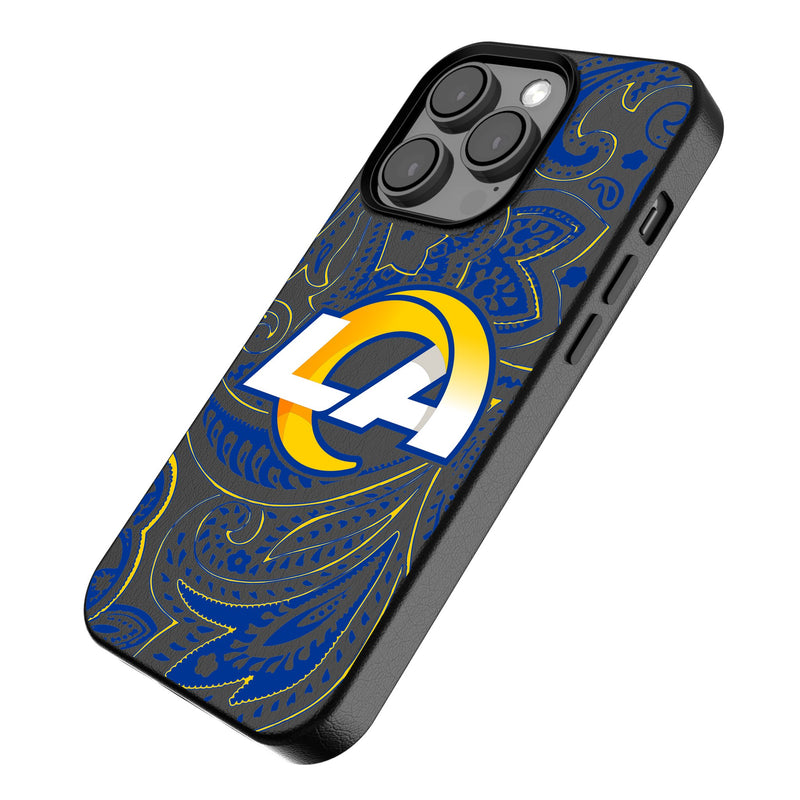 Los Angeles Rams Paisley iPhone Magnetic Phone Case Iso.Jpg