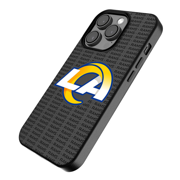 Los Angeles Rams Text Backdrop iPhone MagSafe Compatible Phone Case Iso.Jpg