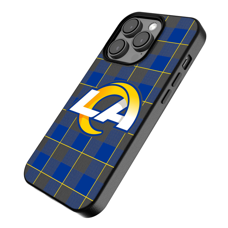 Los Angeles Rams Plaid iPhone Magnetic Phone Case Iso.Jpg