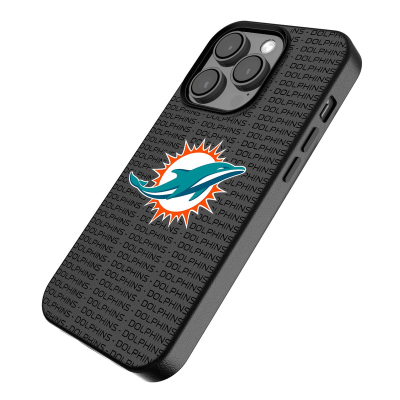 Miami Dolphins Text Backdrop iPhone MagSafe Compatible Phone Case Iso.Jpg