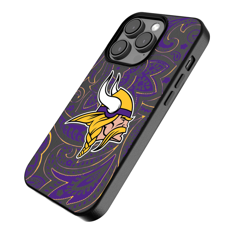 Minnesota Vikings Paisley iPhone Magnetic Phone Case Iso.Jpg