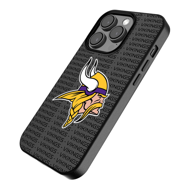 Minnesota Vikings Text Backdrop iPhone MagSafe Compatible Phone Case Iso.Jpg