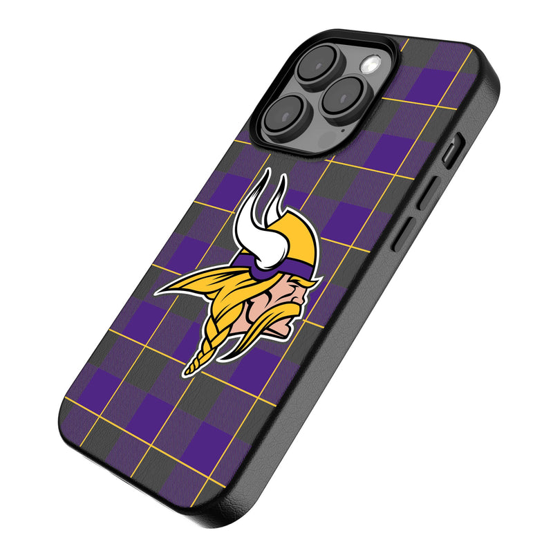 Minnesota Vikings Plaid iPhone Magnetic Phone Case Iso.Jpg