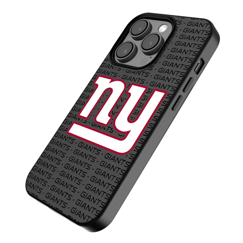 New York Giants Text Backdrop iPhone MagSafe Compatible Phone Case Iso.Jpg