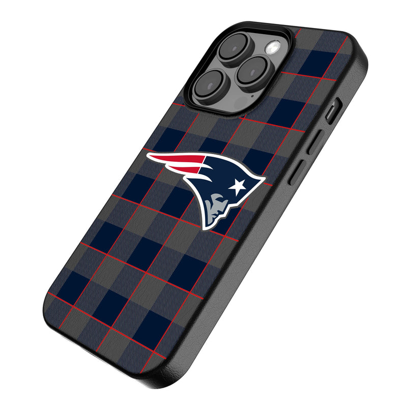 New England Patriots Plaid iPhone Magnetic Phone Case Iso.Jpg